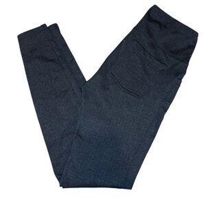 Athleta Women's black/blue Athletic Leggings With Back Pockets S